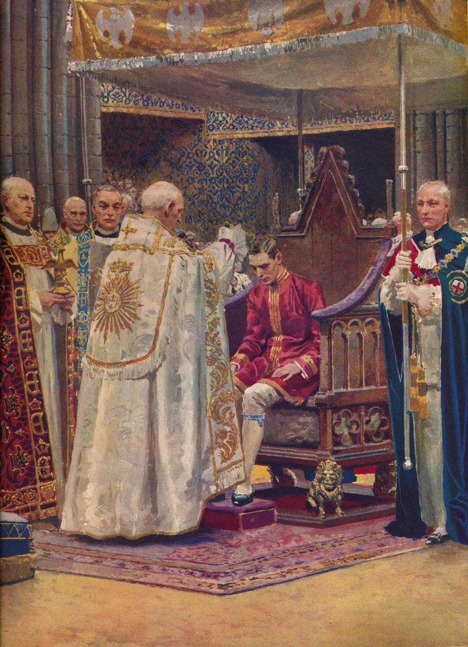 The Anointing: The Archbishop Making the Sign of the Cross on the King