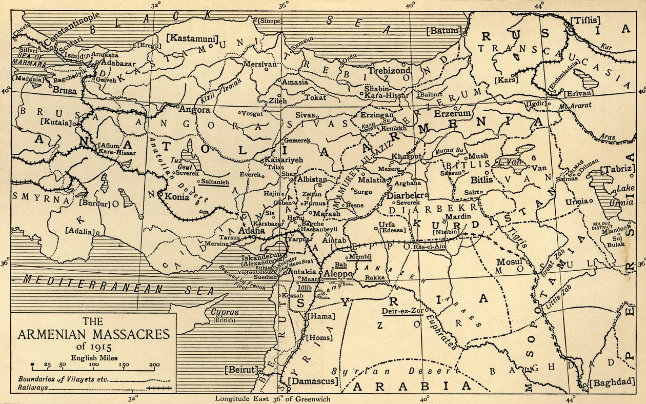 The Armenian Massacres of 1915, First World War by Unbekannt