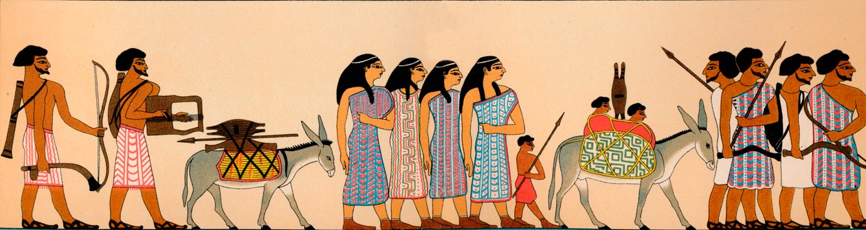 The Arrival of a Tribe of Semitic Nomads in Egypt, 1895 BC, 1903 by Unbekannt