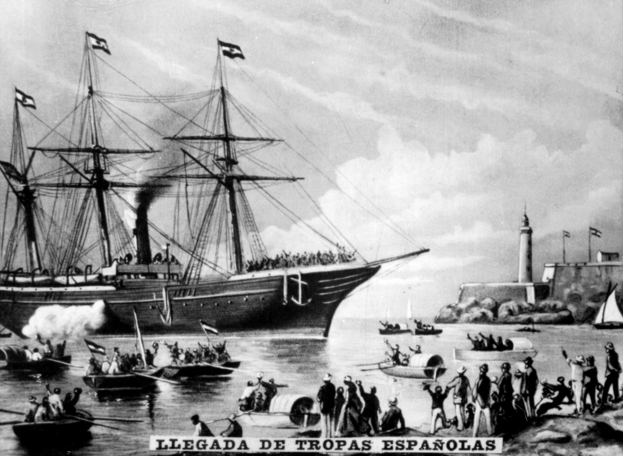 The Arrival of the Spanish Troops by Unbekannt