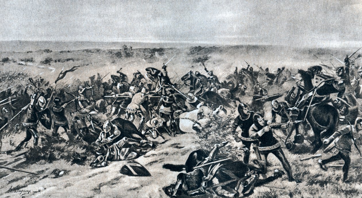 The Battle of Crecy, 26 August 1346 by Unbekannt