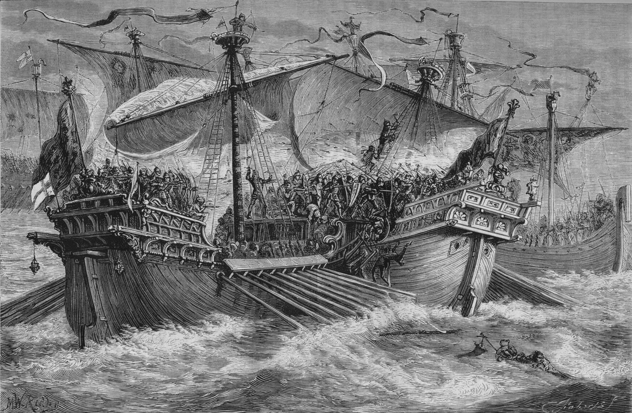 The Battle of Dover, 24 August 1217, c. 1880 by Unbekannt