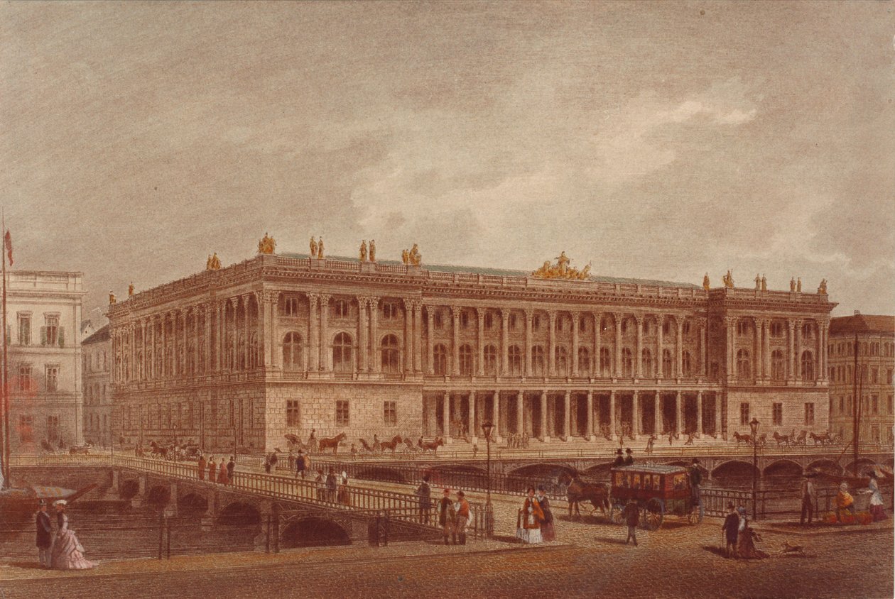The Berlin Stock Exchange at the Burgstrasse by Unbekannt