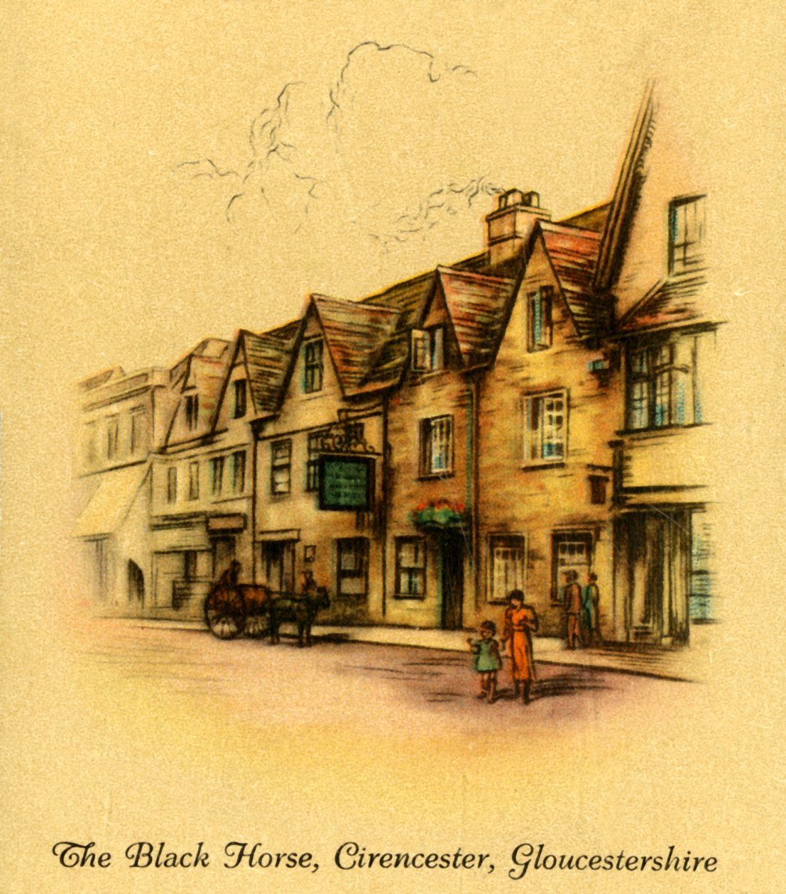 The Black Horse, Cirencester, Gloucestershire, 1936 by Unbekannt