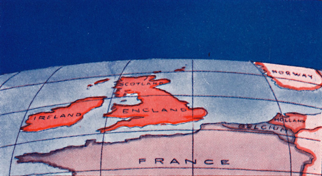 The British Isles and Northern Europe at Noon in Mid-Winter by Unbekannt