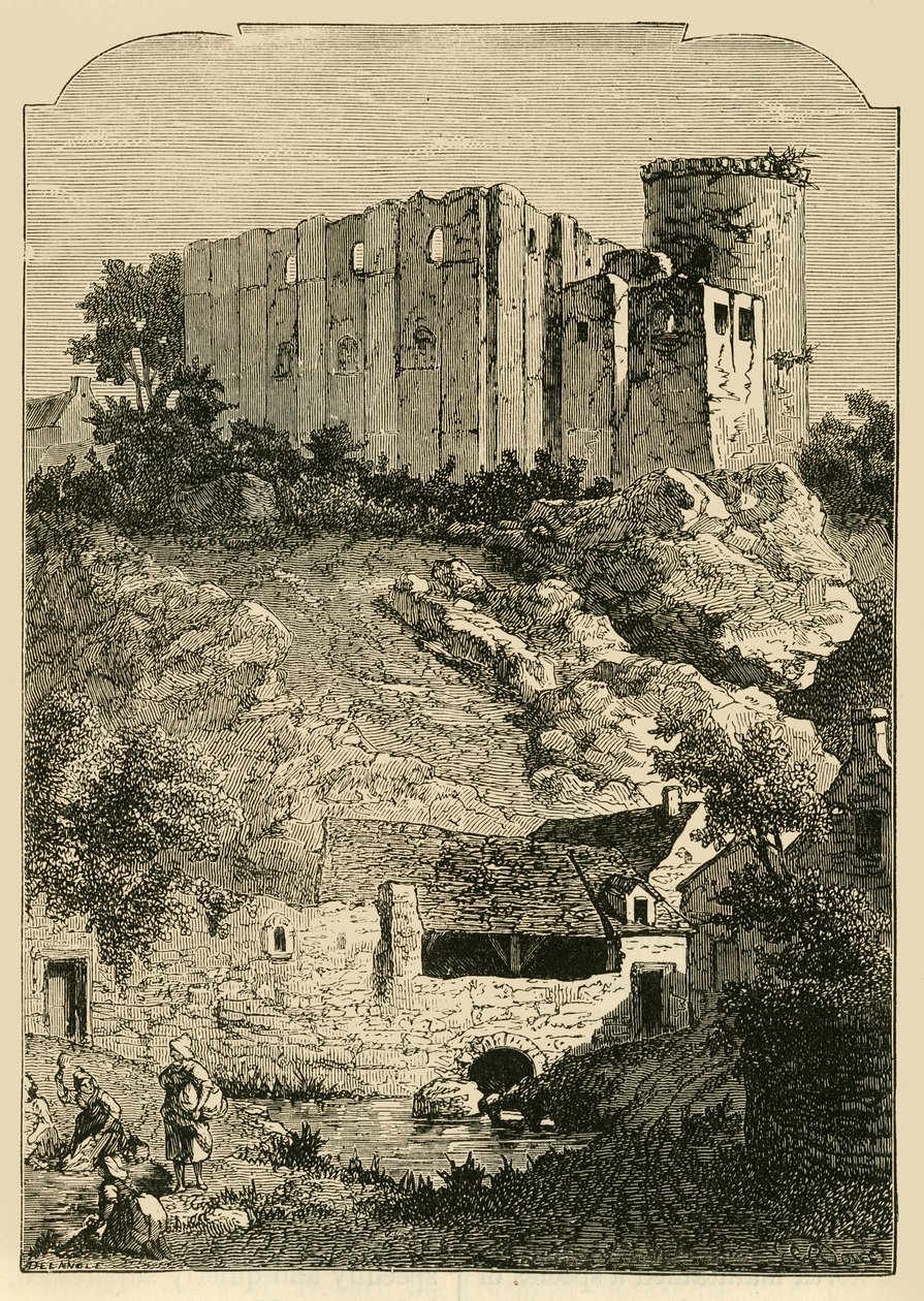 The Castle of Falaise and Fountain of Arlette by Unbekannt