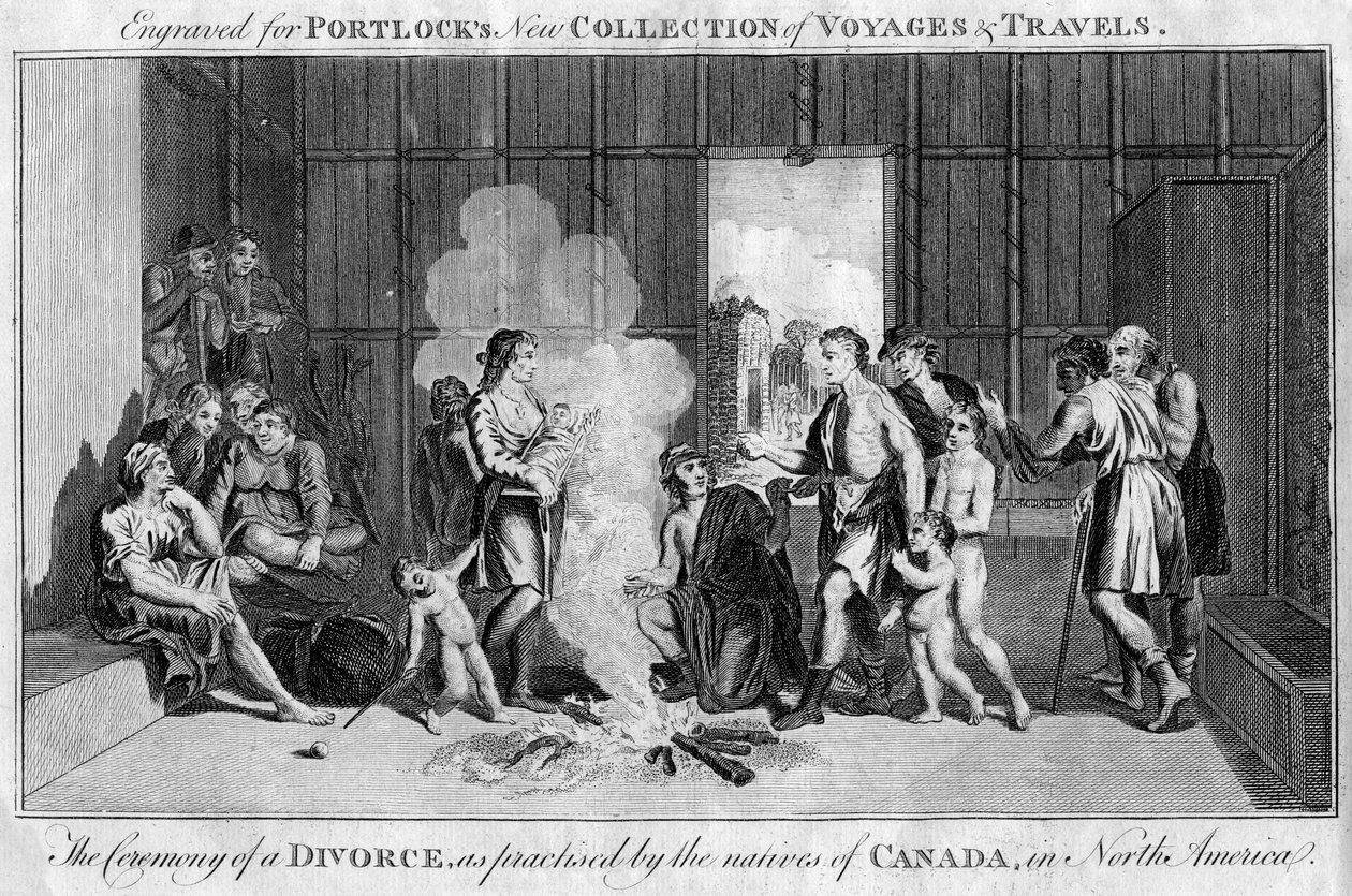 The Ceremony of a Divorce, as Practised by the Natives of Canada, in North America by Unbekannt