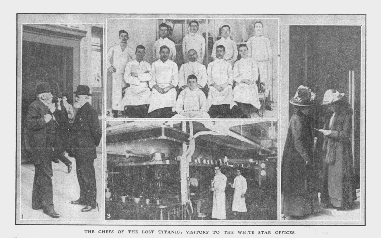 The Chefs of the Lost Titanic, and Visitors to the White Star Offices, April 20, 1912 by Unbekannt