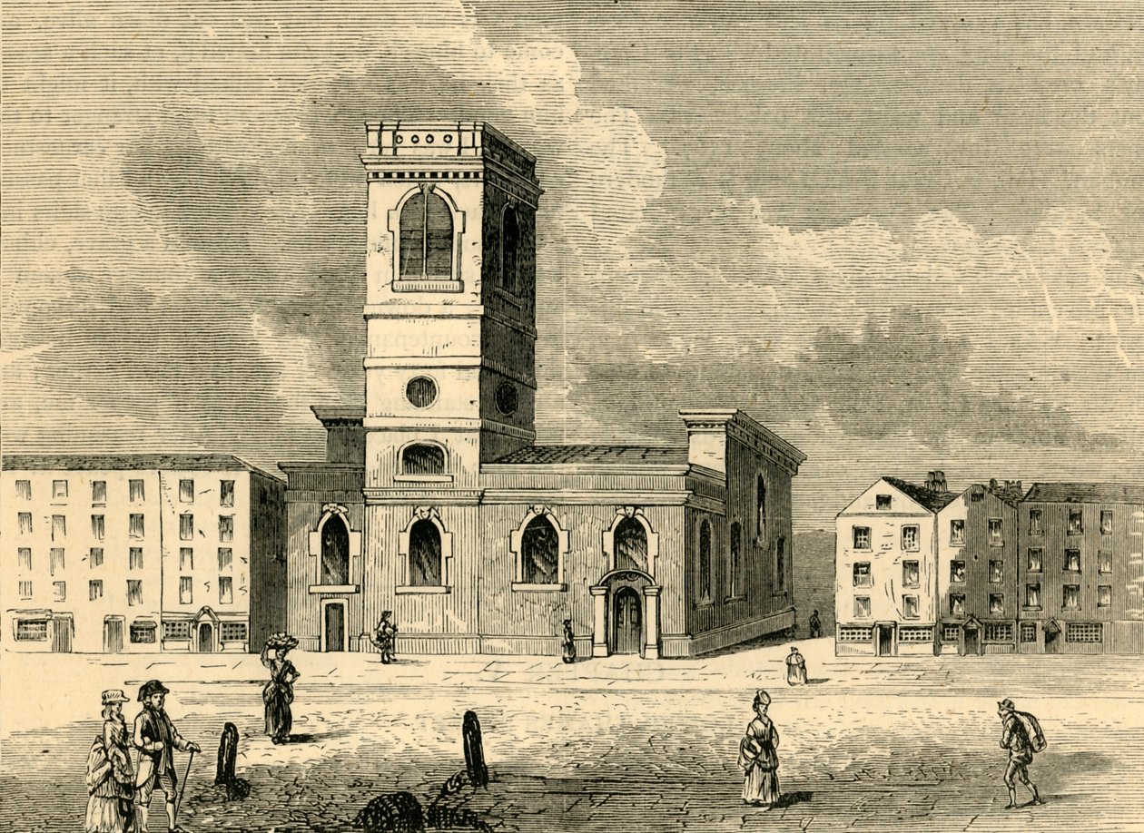 The Church of Allhallows the Great in 1784, c1872 by Unbekannt