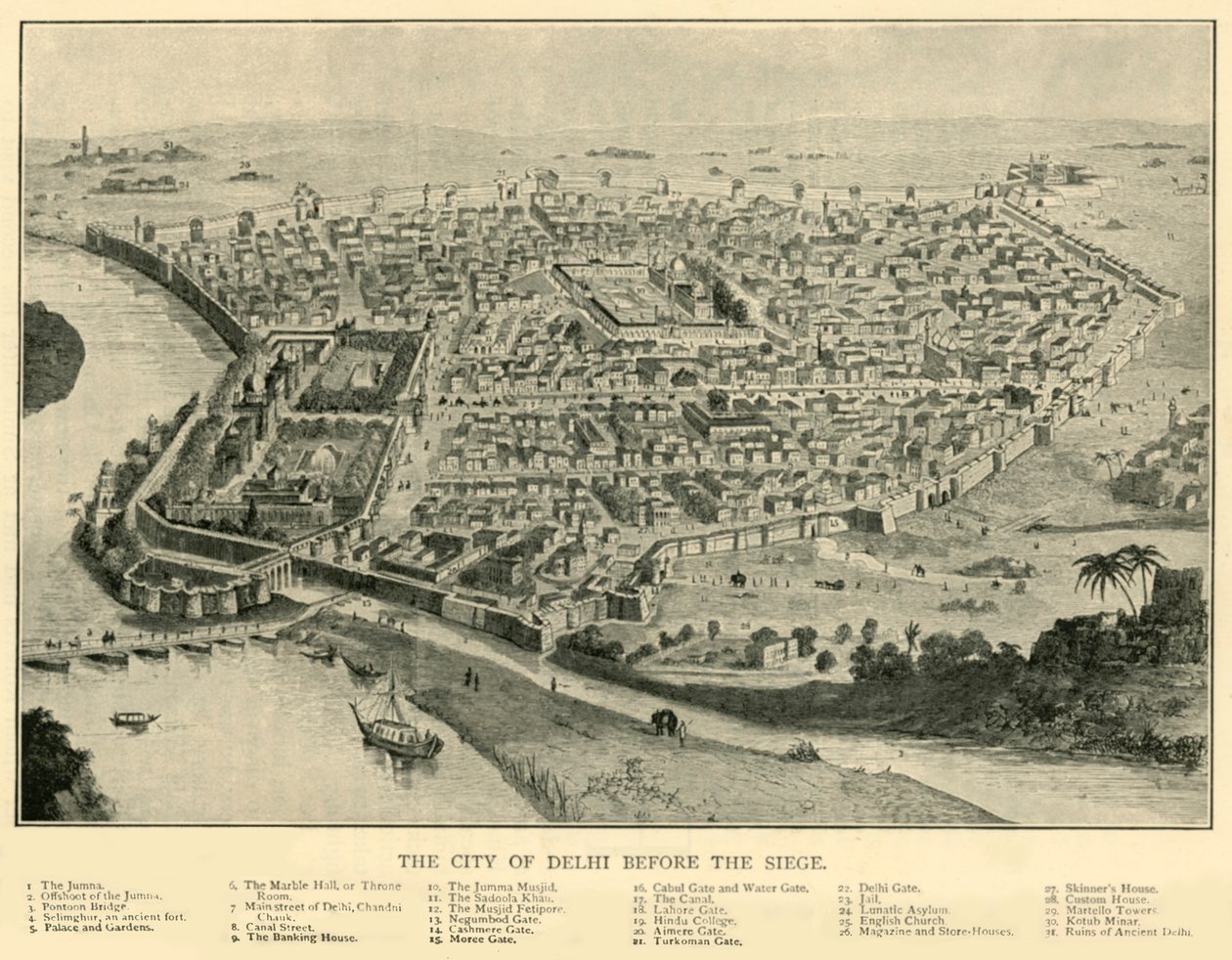The City of Delhi Before The Siege by Unbekannt