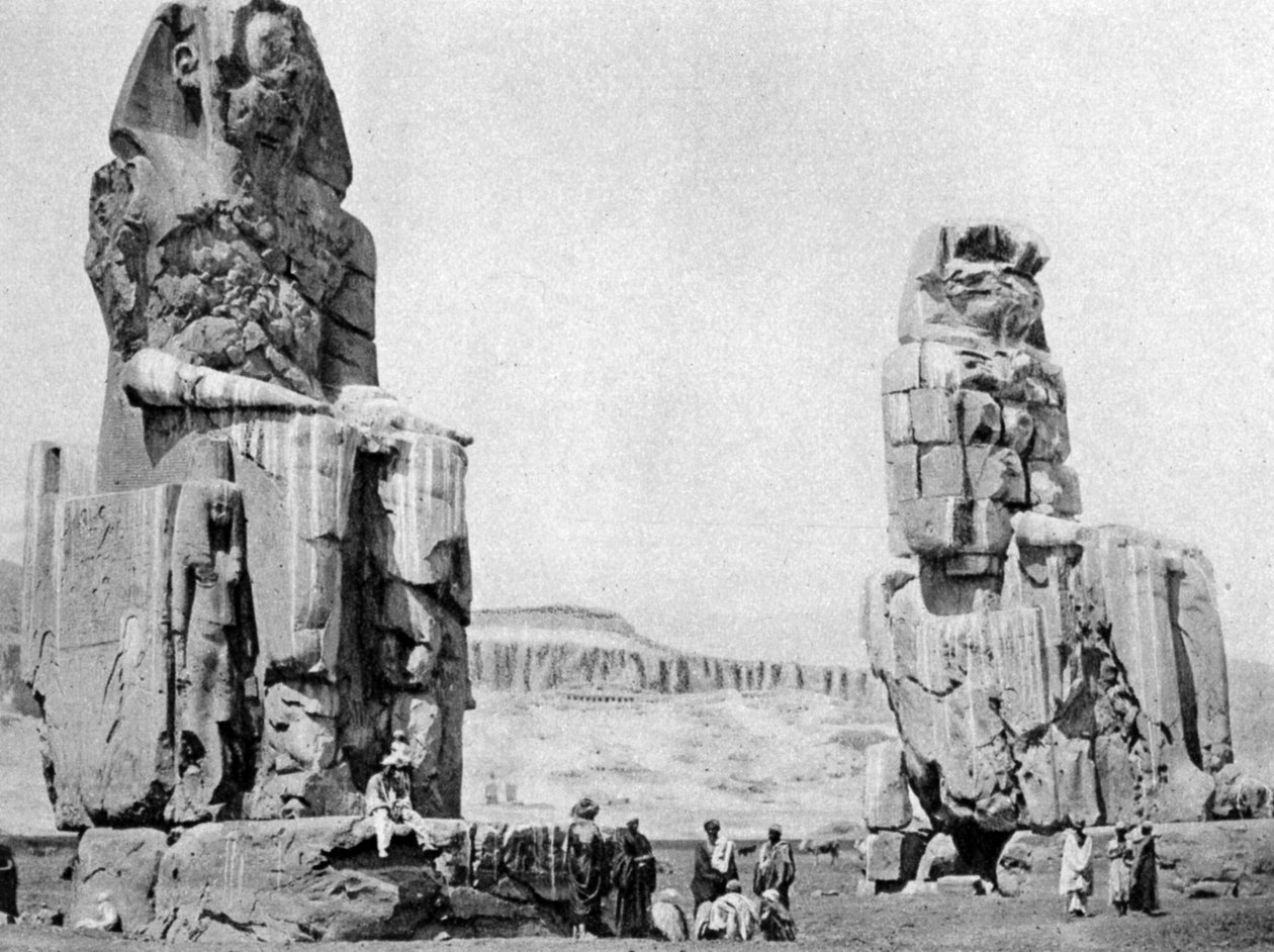 The Colossi of Memnon, Luxor Thebes, Egypt by Unbekannt