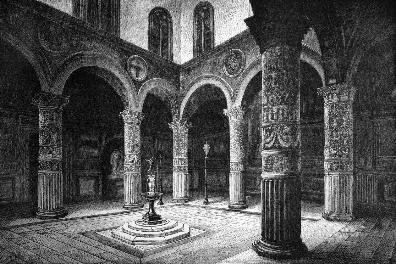 The Court of the Palazzo Vecchio, Florence, Italy by Unbekannt