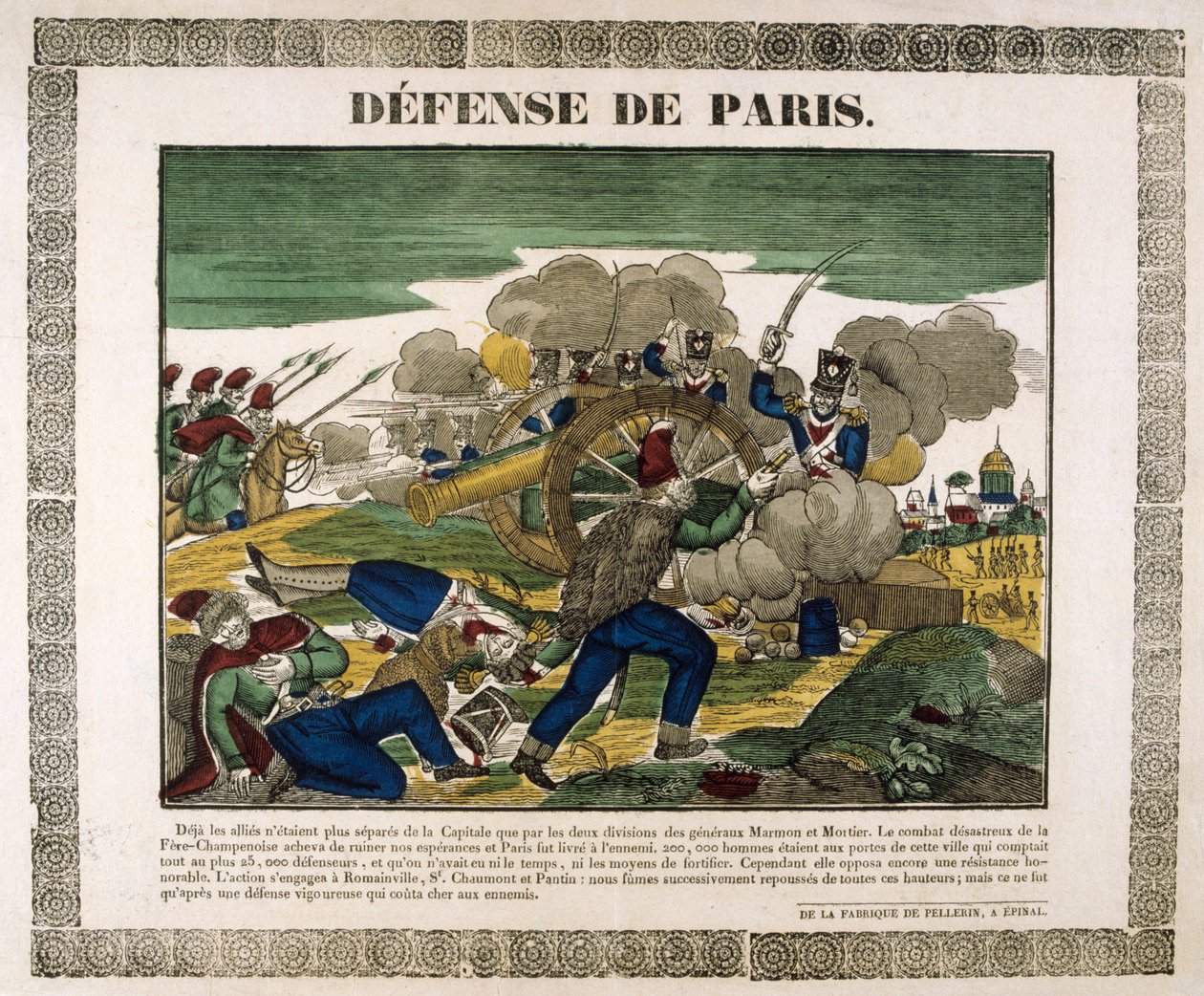 The Defence of Paris, 1814 by Unbekannt