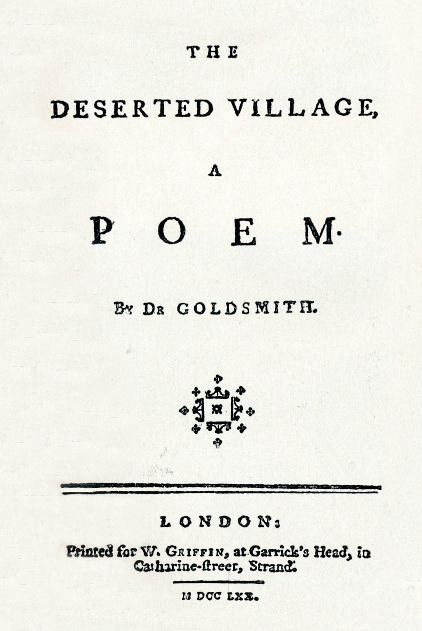 The Deserted Village, A Poem by Unbekannt