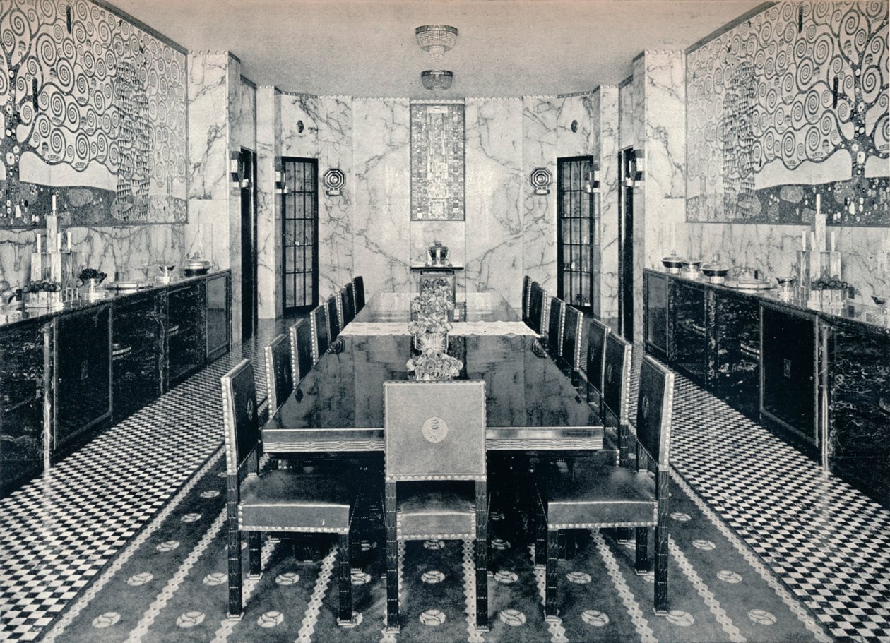 The Dining Room of the Stoclet Palace, Brussels, Belgium by Unbekannt