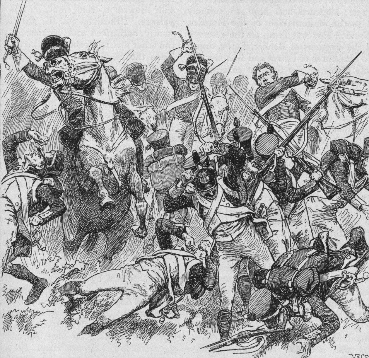 The Dragoons Rode Onwards, Smiting With Their Long, Glittering Swords by Unbekannt
