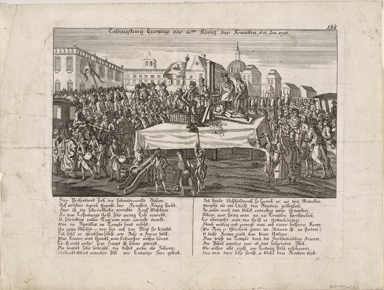 The Execution of Louis XVI on 21 January 1793, 1793 by Unbekannt