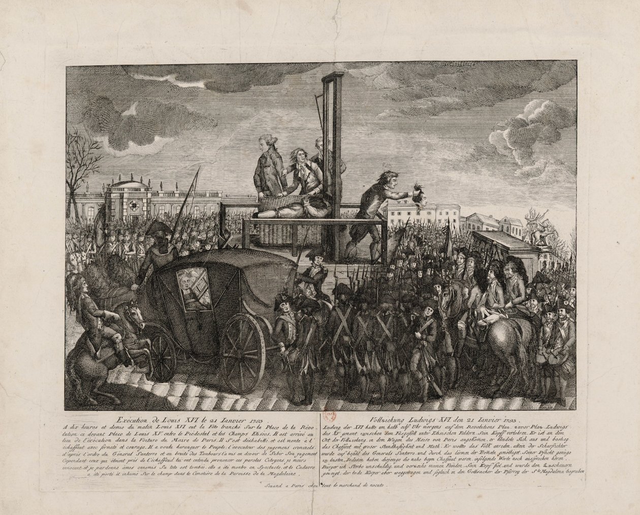 The Execution of Louis XVI on the Place de la Revolution by Unbekannt