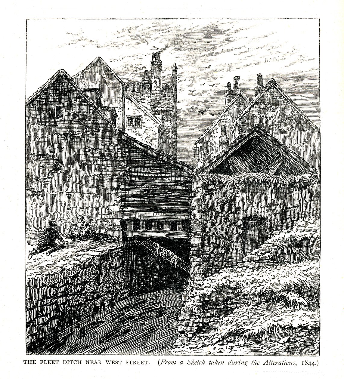 The Fleet Ditch near West Street, During Alterations by Unbekannt