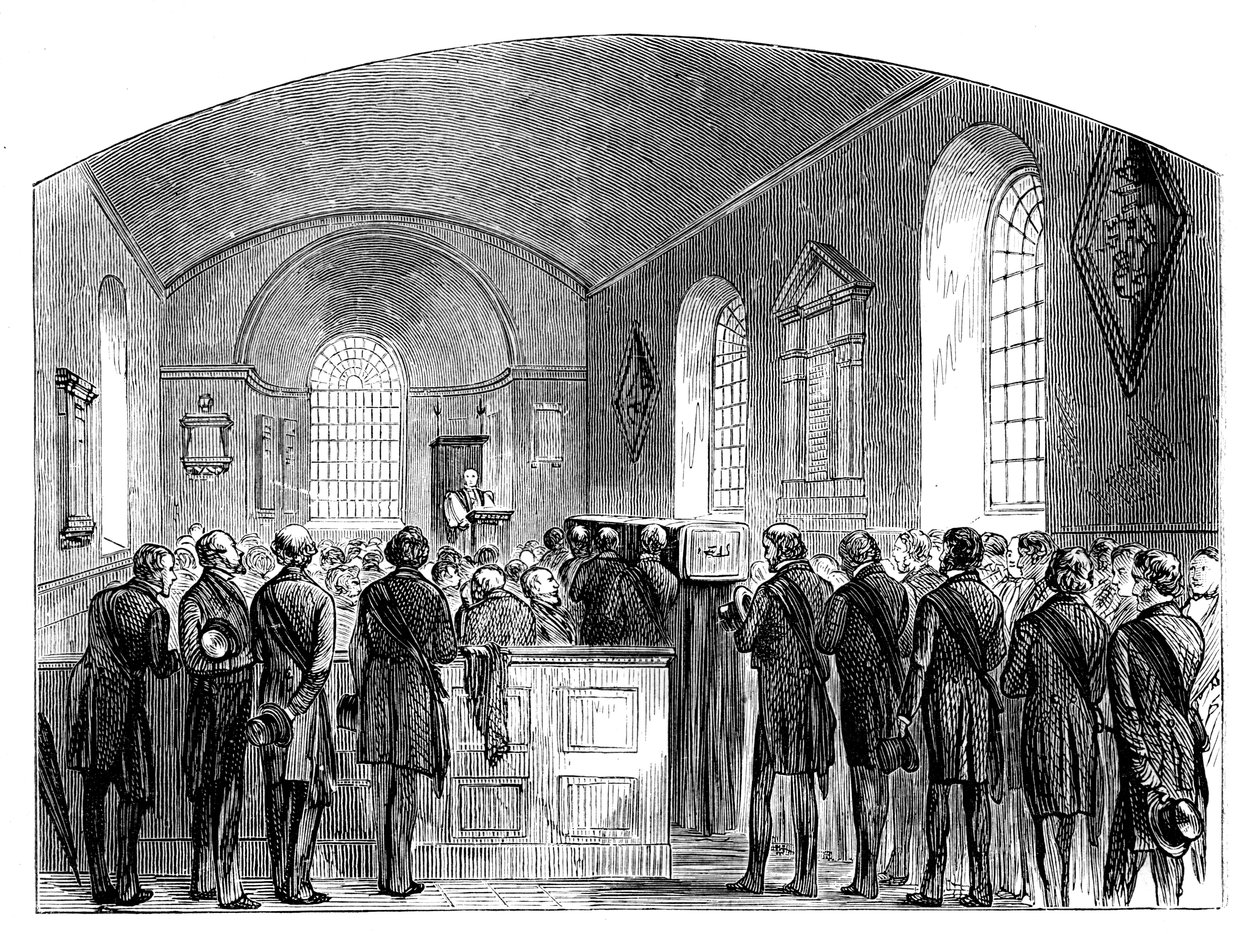 The Funeral of Sir Robert Peel, Staffordshire, 1850 by Unbekannt