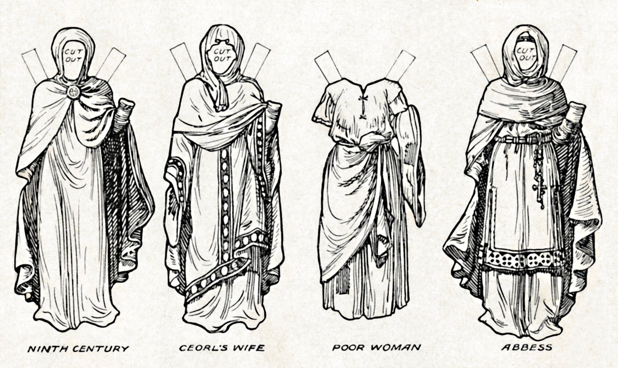 The Gallery of British Costume: How The People Dressed in Anglo-Saxon Times, c1934 by Unbekannt