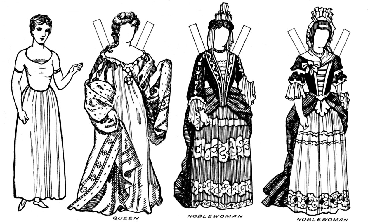 The Gallery of British Costume: Some of the Dresses Worn in Anne