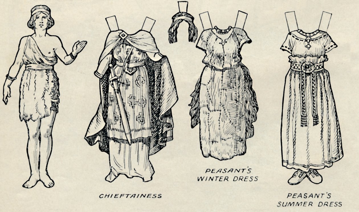 The Gallery of Historic Costume: What The Britons and Romans Used To Wear by Unbekannt