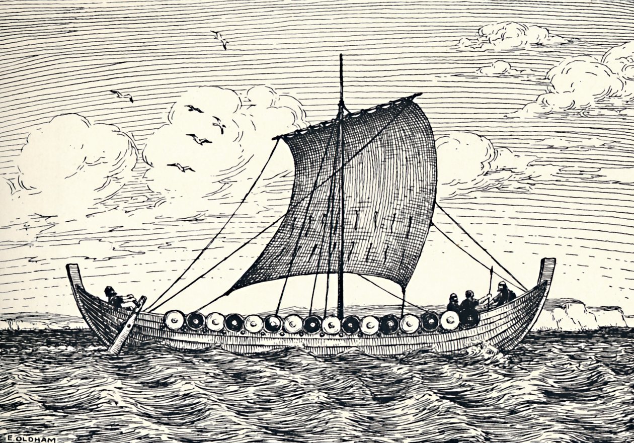 The Gokstad Ship - A reconstruction, 1935 by Unbekannt