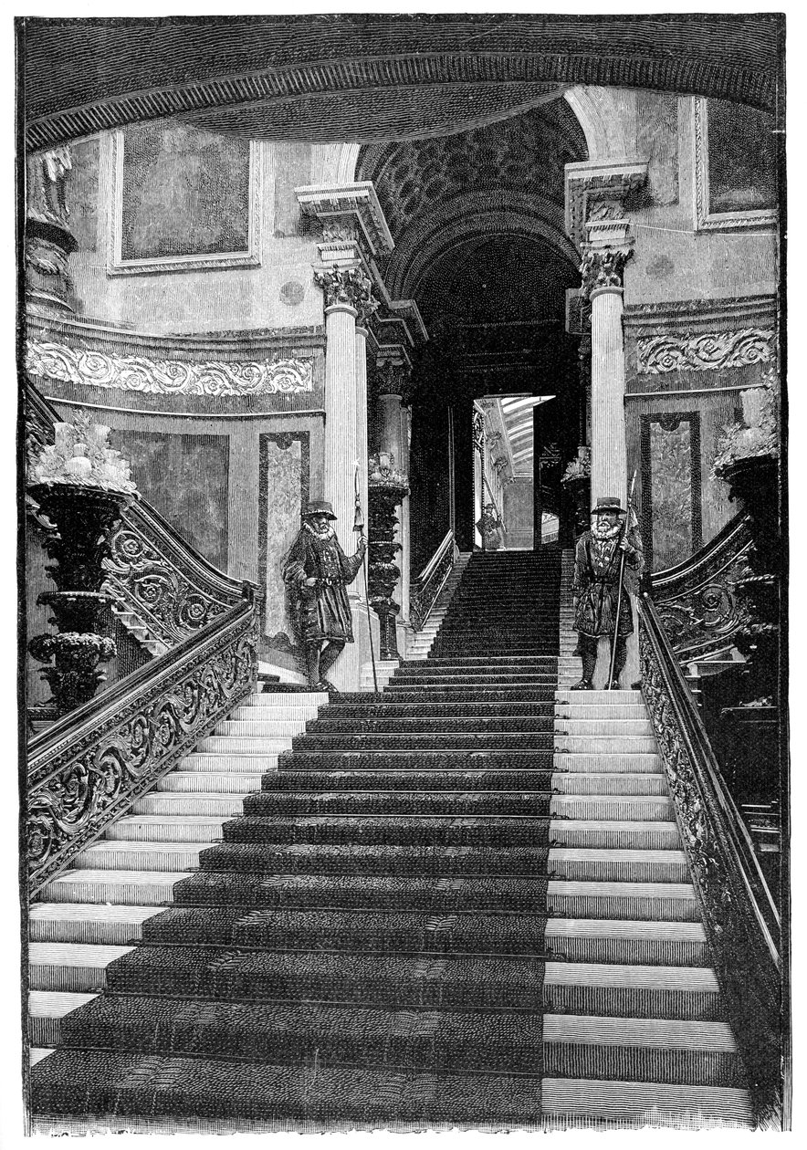 The Grand Staircase, Buckingham Palace, London by Unbekannt