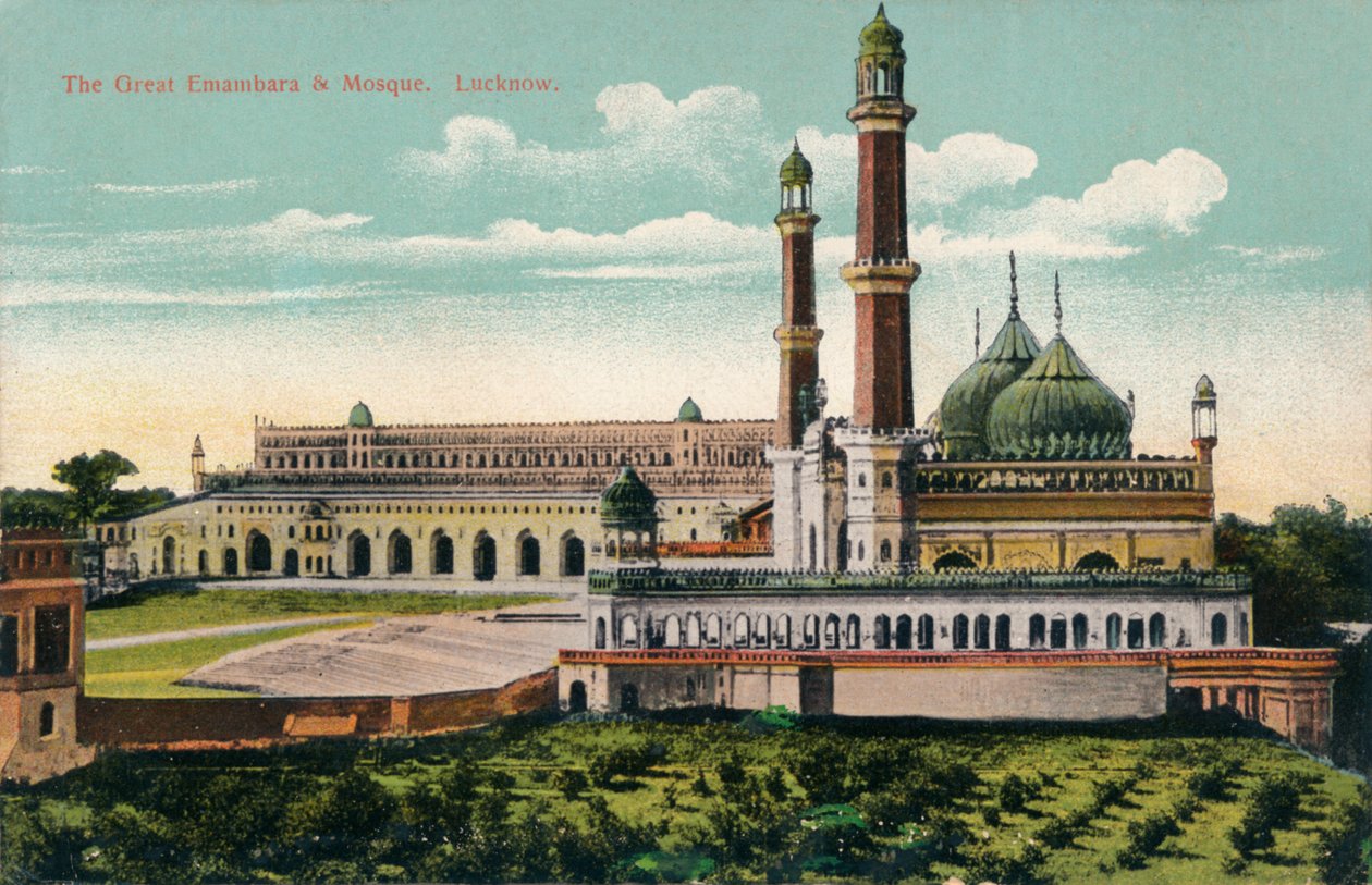 The Great Embambara & Mosque, Lucknow by Unbekannt