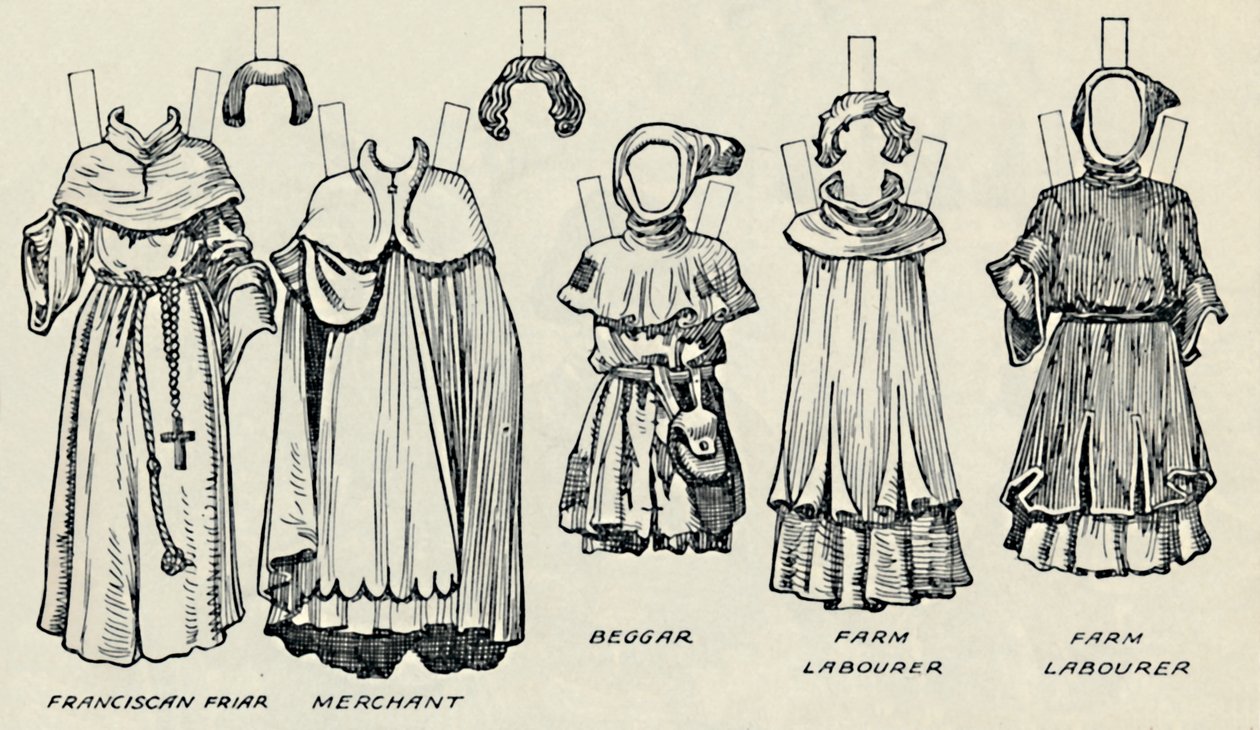 The Great Gallery of British Costume: Varied Dresses Worn in Norman Times, c1934 by Unbekannt