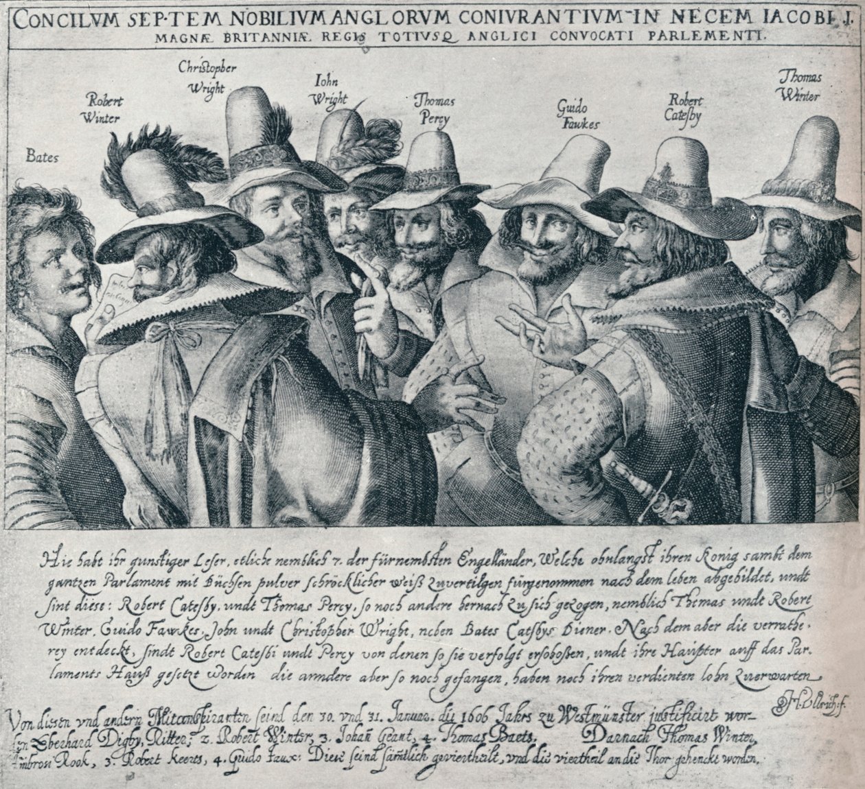 The Gunpowder Plot Conspirators and Their Servant Bates, 1605, 1901 by Unbekannt