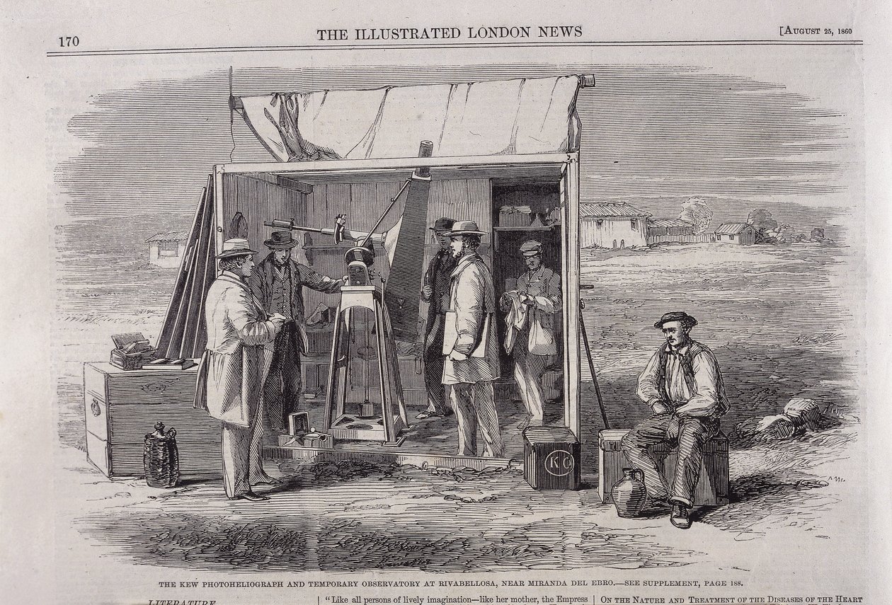 The Kew Heliograph Being Used in an Eclipse-Viewing Expedition to Spain by Unbekannt