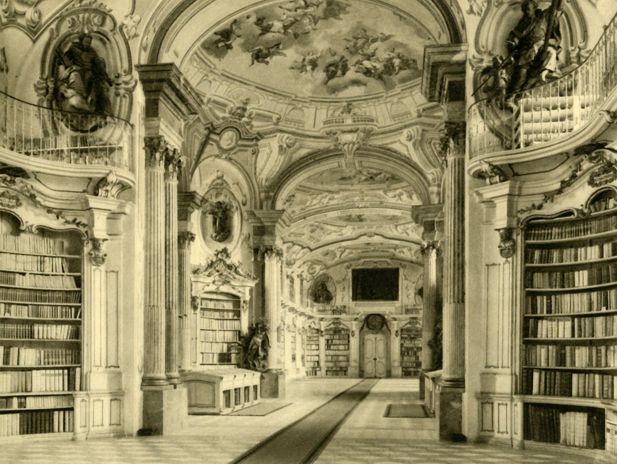 The Library, Admont Abbey, Austria by Unbekannt