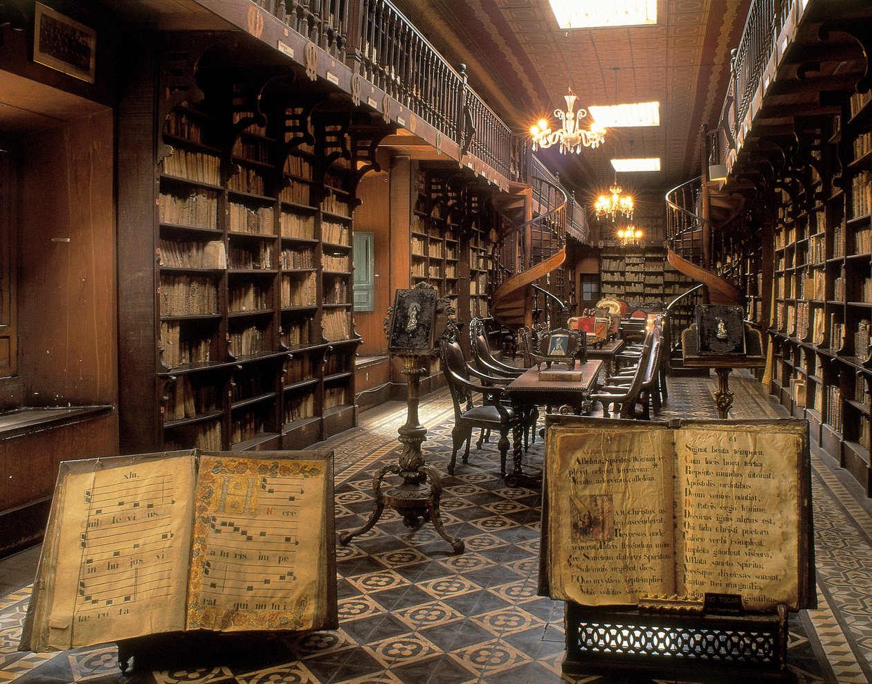 The Library of the Convent of Saint Francis, Lima, Peru by Unbekannt