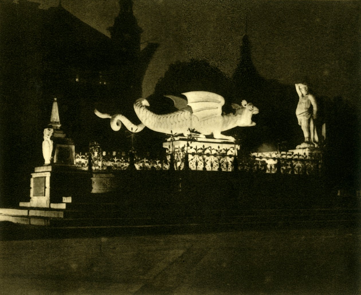 The Lindwurm Fountain, Klagenfurt, Austria, c1935 by Unbekannt