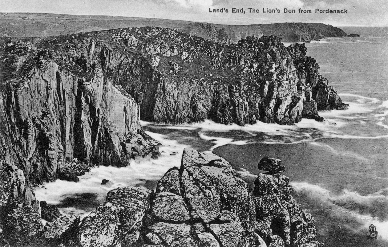 The Lions Den from Pordenack, Lands End, Cornwall by Unbekannt