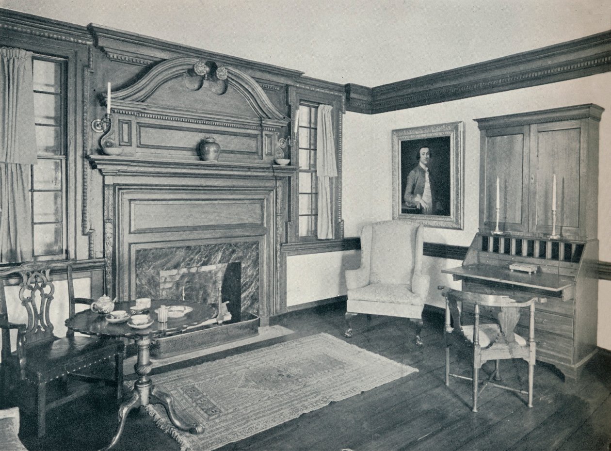 The Living Room of the Francis Corbin House, at Edenton, Built in 1758 by Unbekannt