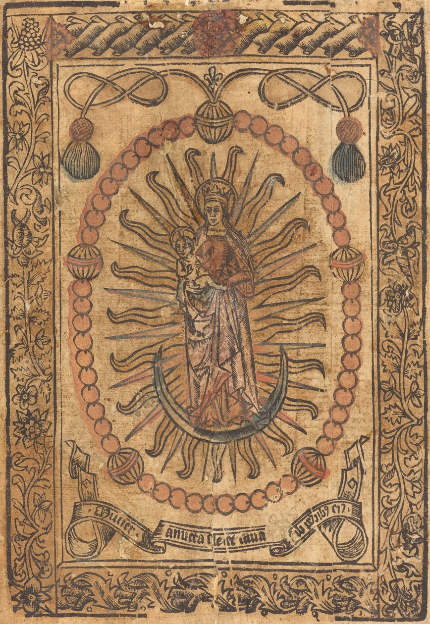 The Madonna and Child in a Rosary by Unbekannt