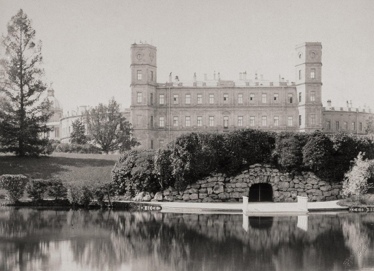 The Main Facade of the Palace at Gatchina, 1870s-1880s by Unbekannt