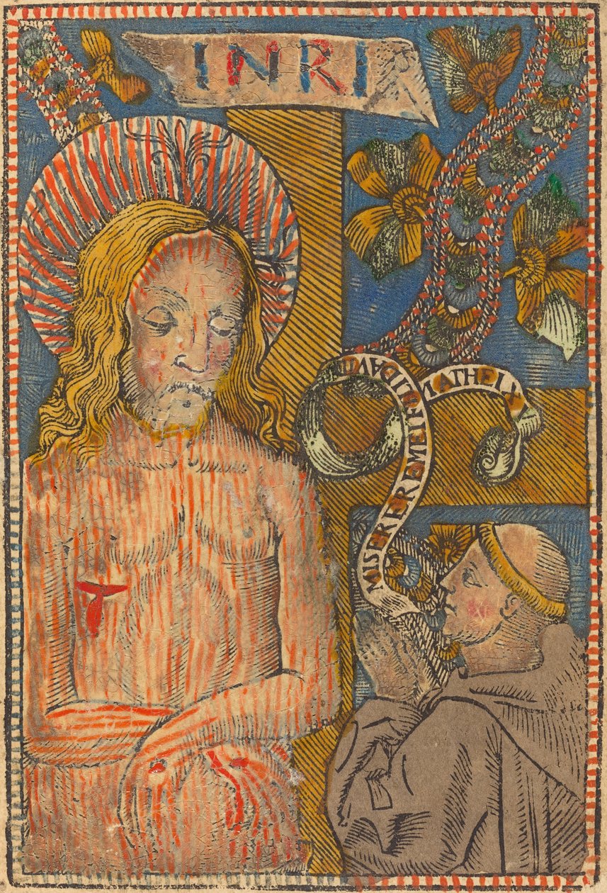 The Man of Sorrows with a Franciscan by Unbekannt