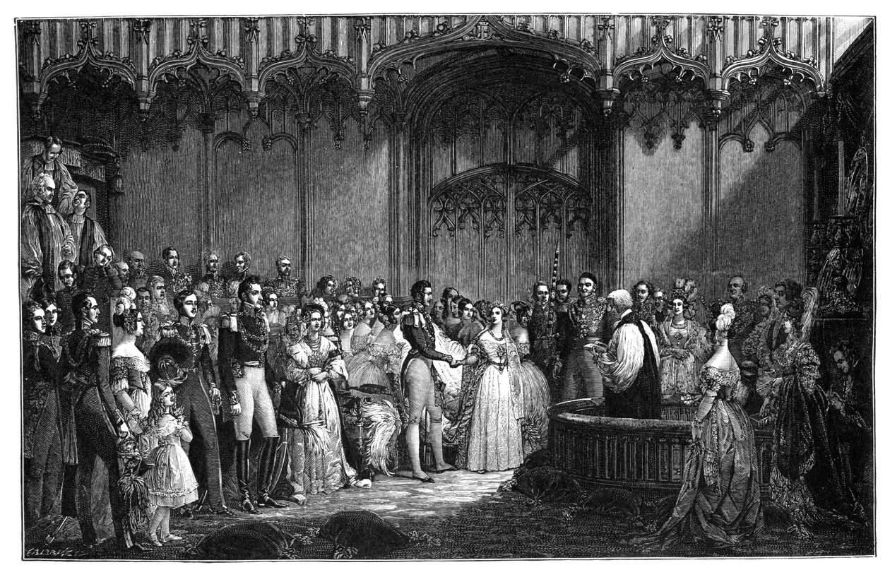 The Marriage of Queen Victoria and Prince Albert, 1840 by Unbekannt