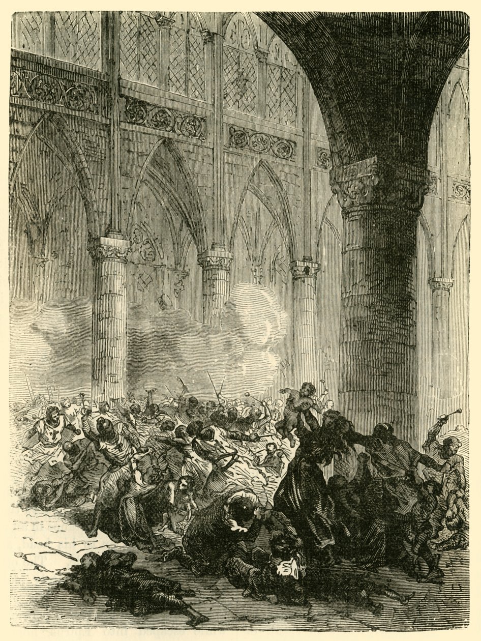 The Massacre at Beziers, 1209, 1890 by Unbekannt