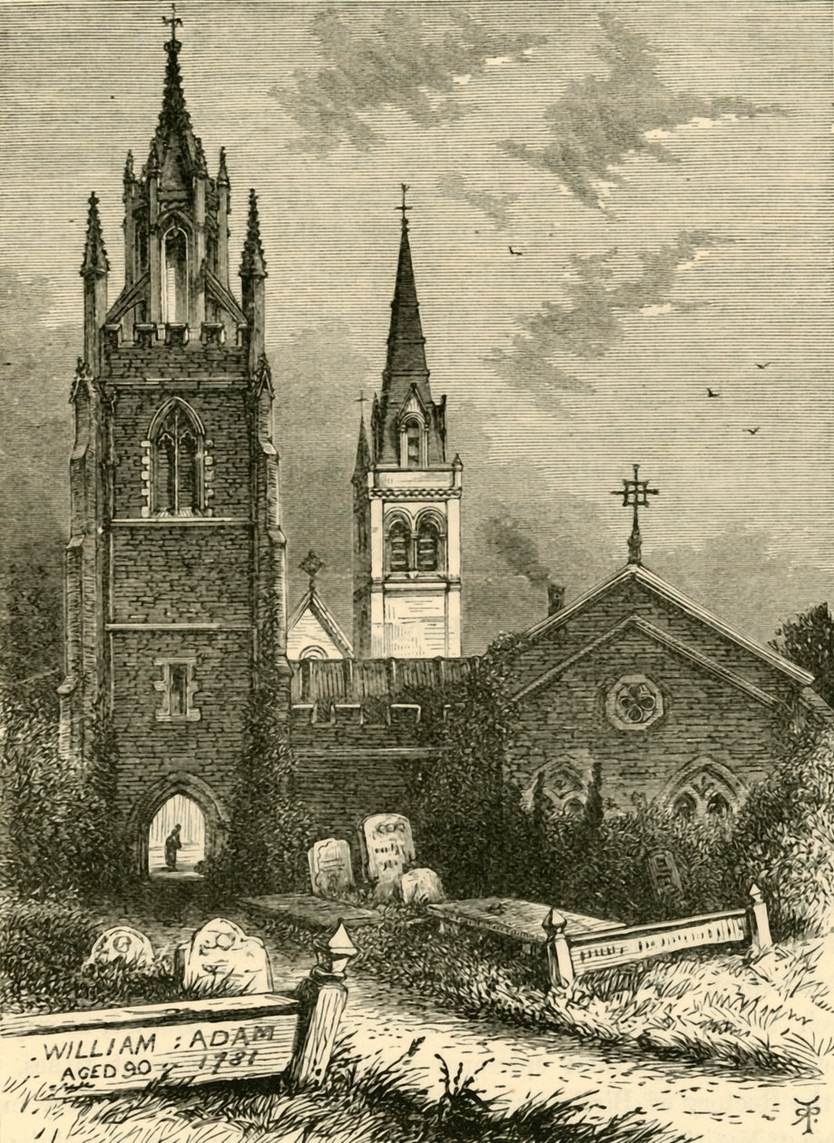 The Mortuary Chapel and New Church, Woburn, 1898 by Unbekannt