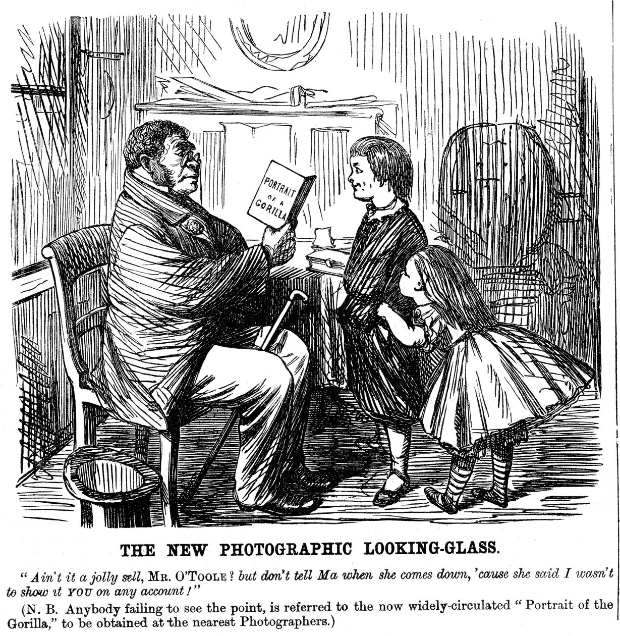 The New Photographic Looking Glass, cartoon from Punch, everyday proof of man