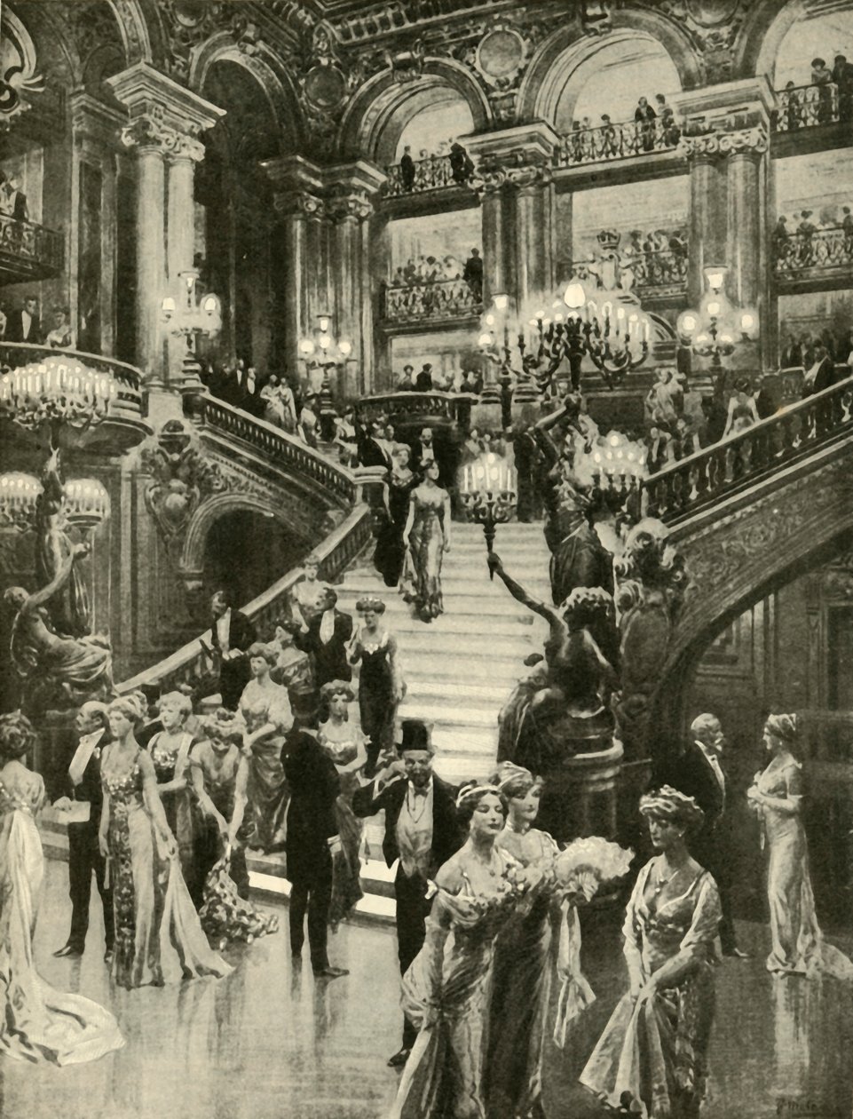 The Opera in Paris by Unbekannt