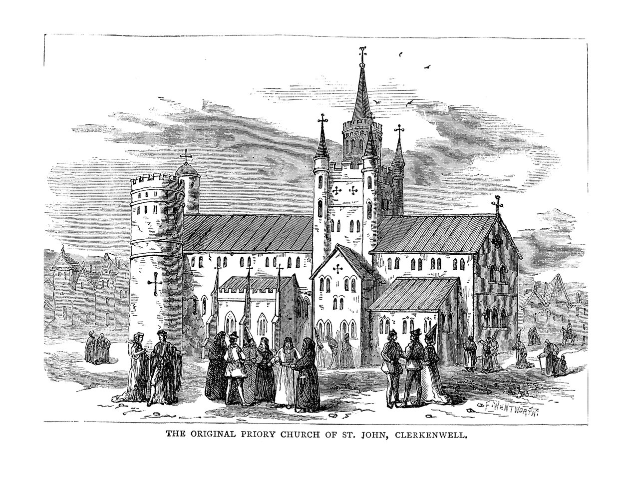 The Original Priory Church of St. John, 1878 by Unbekannt