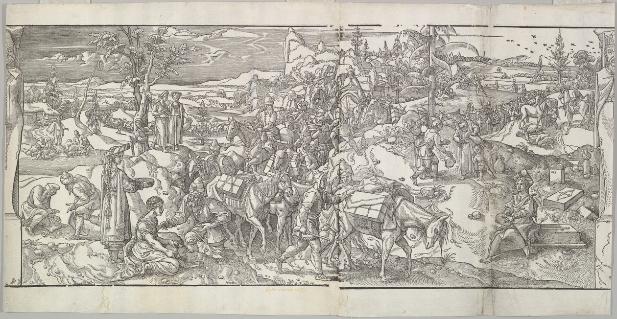 The Passage of a Caravan from the Frieze Ces Moeurs et Fachons de Faire de Turcz Customs by Unbekannt