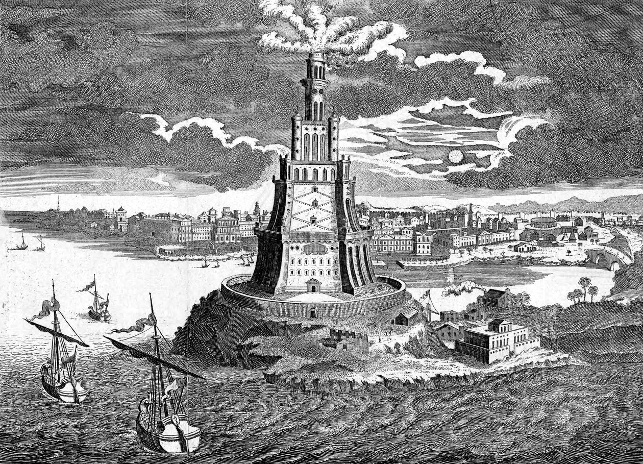 The Pharos of Alexandria, 18th century by Unbekannt