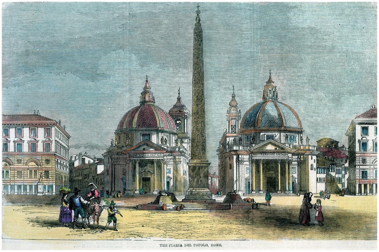 The Piazza del Popolo, Rome, Italy, c1880 by Unbekannt